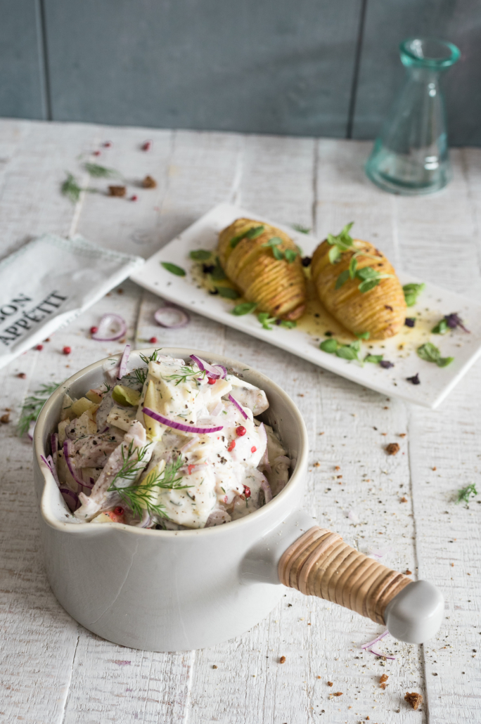 Rezept für Kartoffelsalat mit Matjes - Salzig, Süß und Lecker