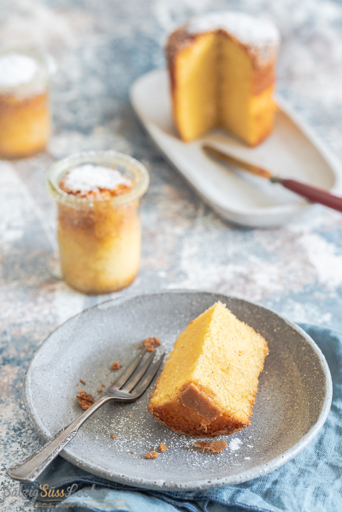 Eierlikörkuchen im Glas – mit Marzipan verfeinert - Salzig, Süß und Lecker