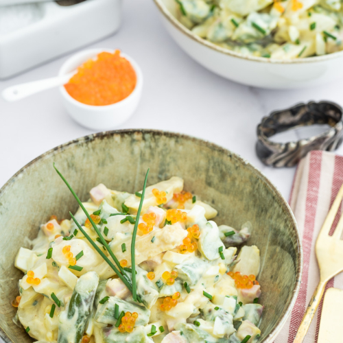 Leckerer Eiersalat mit Spargel