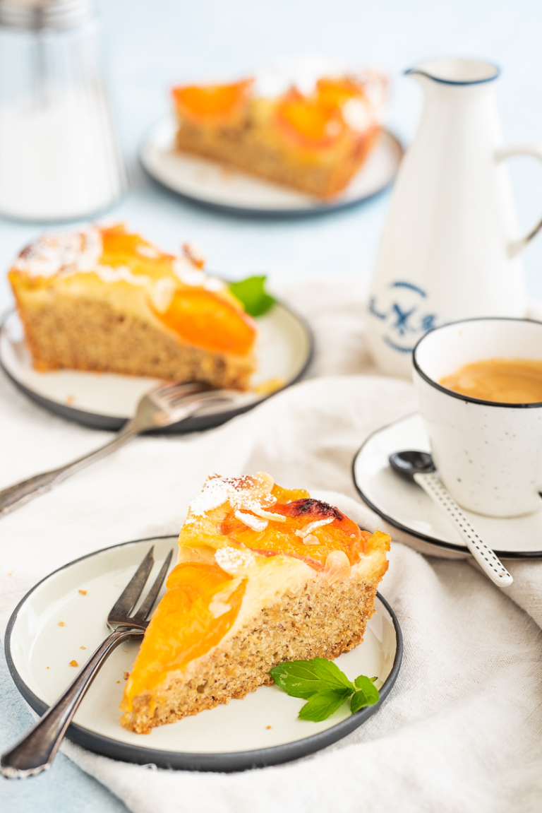 Aprikosentarte mit Vanillepudding und Rührteig - Salzig, Süß und Lecker