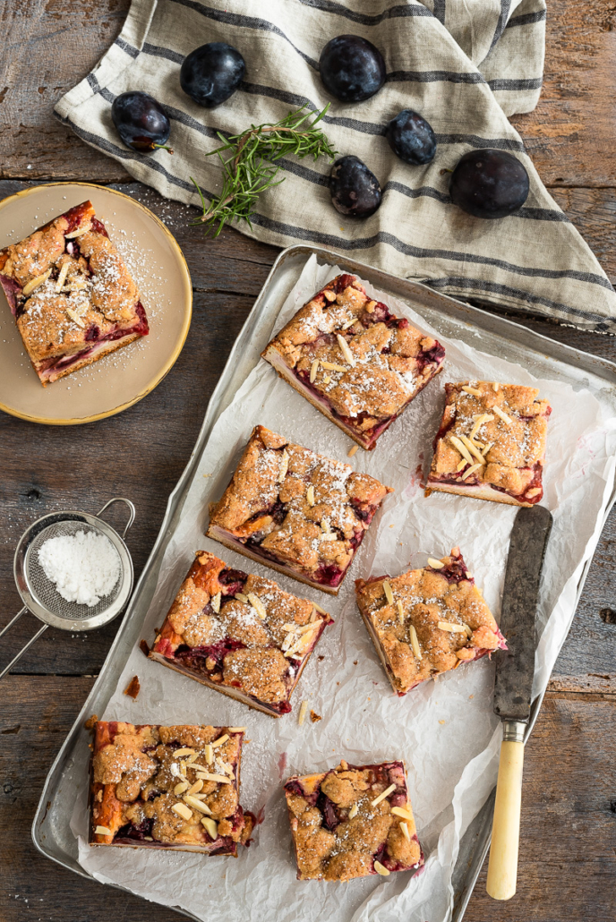 Zwetschgen-Crumble-Cheesecake vom Blech - Salzig, Süß und Lecker