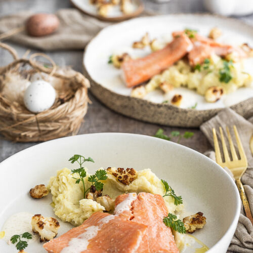 Confierte Lachsforelle mit Limettencreme - Salzig, Süß und Lecker