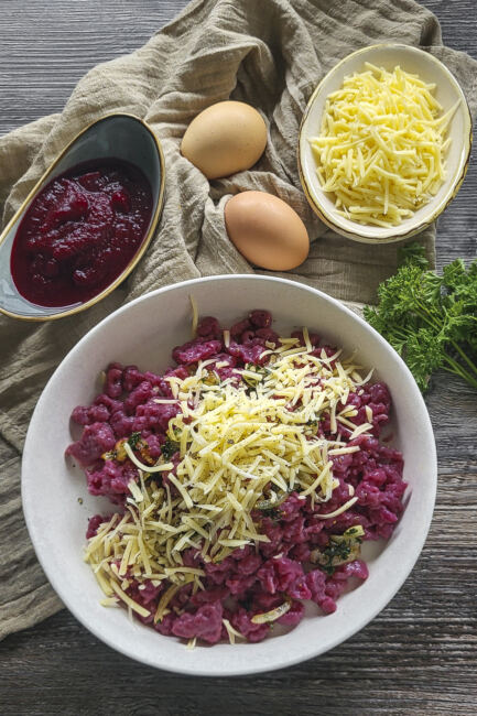 Rezept für Rote Beete Knöpfle