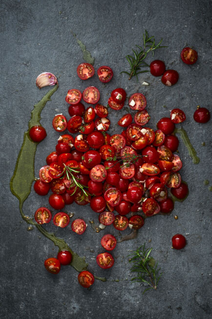 Rezept für halbgetrocknete Tomaten in Olivenöl