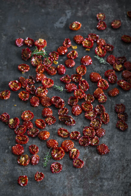 Rezept für halbgetrocknete Tomaten in Olivenöl