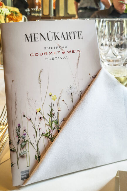 Menükarte Lunch - Rheingau Gourmet & Wein Festival 2025